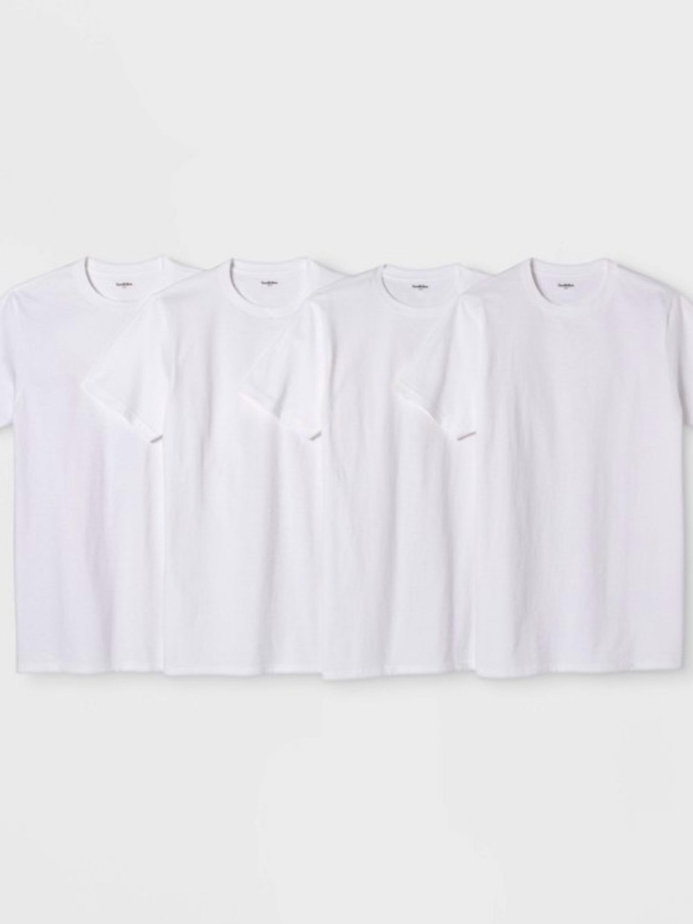 Men's 4 pack Short Sleeve Crew Neck T-Shirt - Goodfellow & Co White